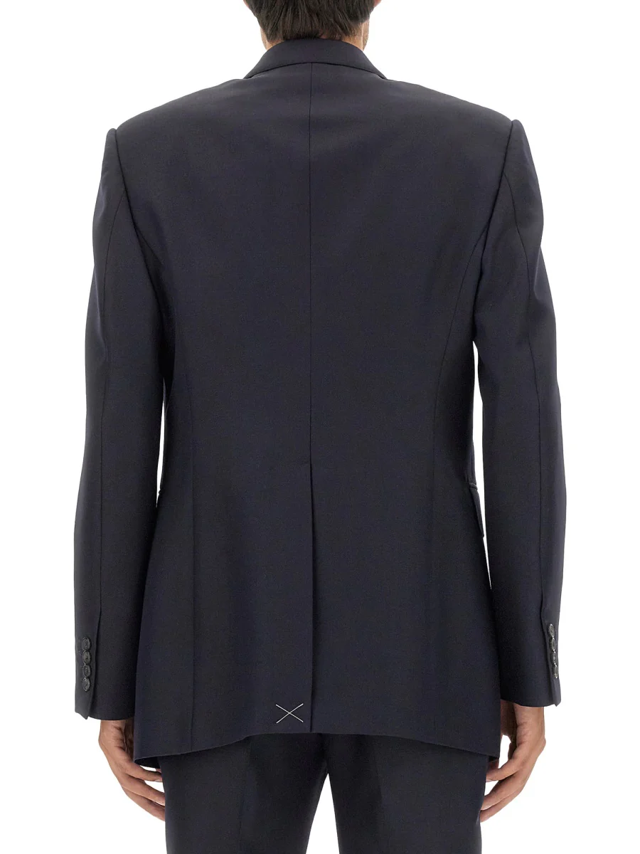 ALEXANDER McQUEEN Double-Breasted Wool Jacket with Defined Shoulders - Image 3