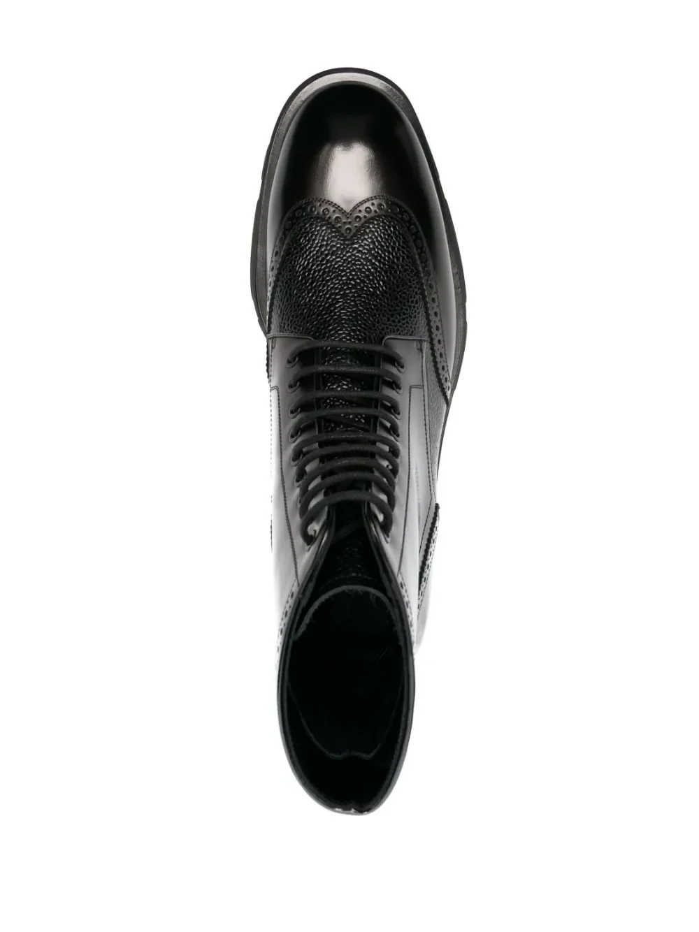 Alexander Mcqueen Front Lace-Up Fastening Brogue Boots for Men - Image 4