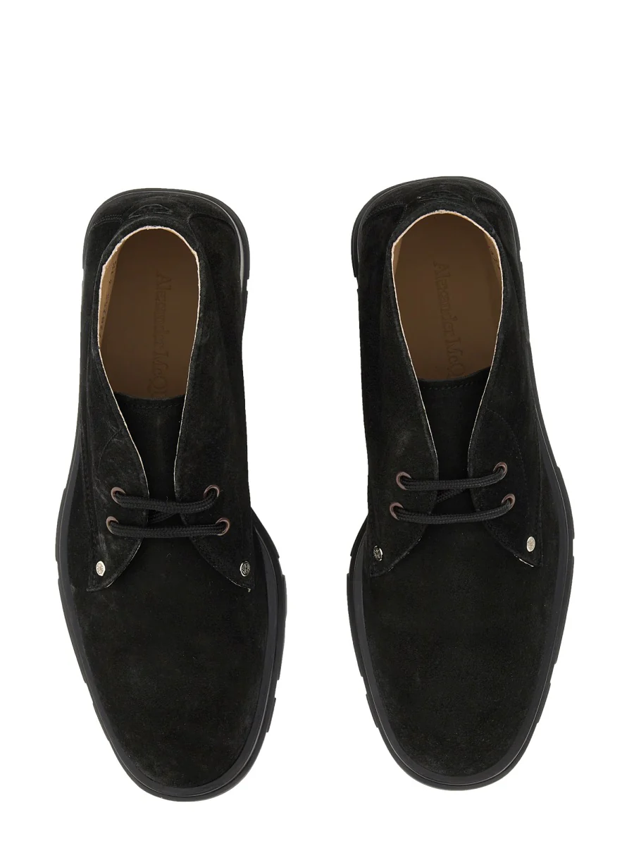 ALEXANDER McQUEEN Lace-up Suede Boots - Image 4