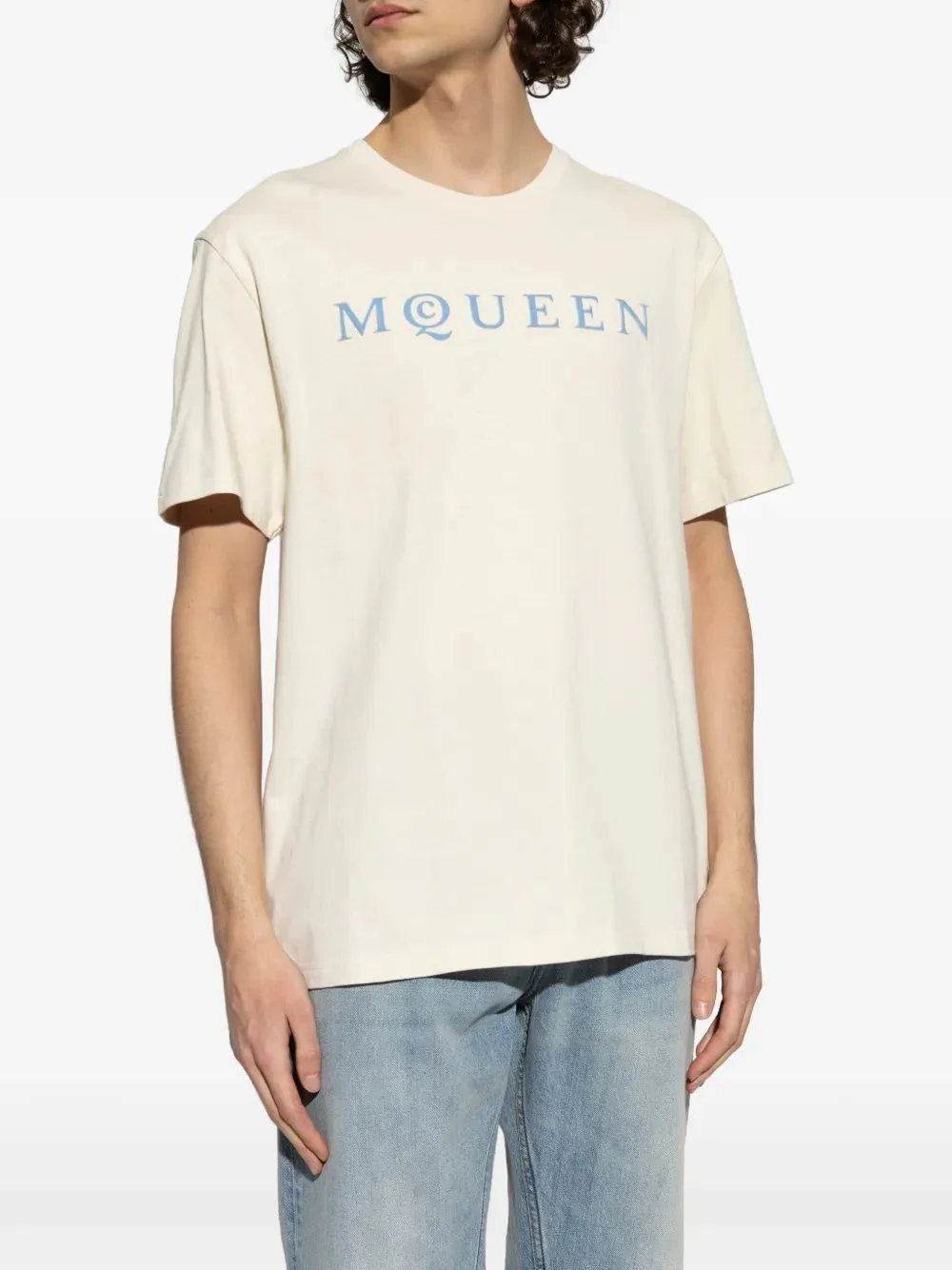 Alexander Mcqueen Men's Flocked Graphic T-Shirt - Image 3