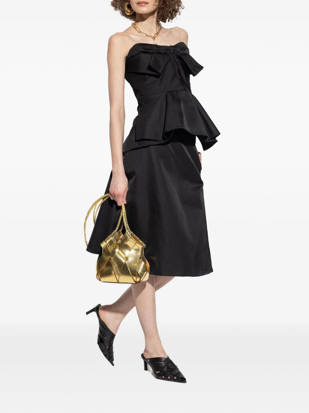 ALEXANDER MCQUEEN Midi Ruched Skirt - Image 4