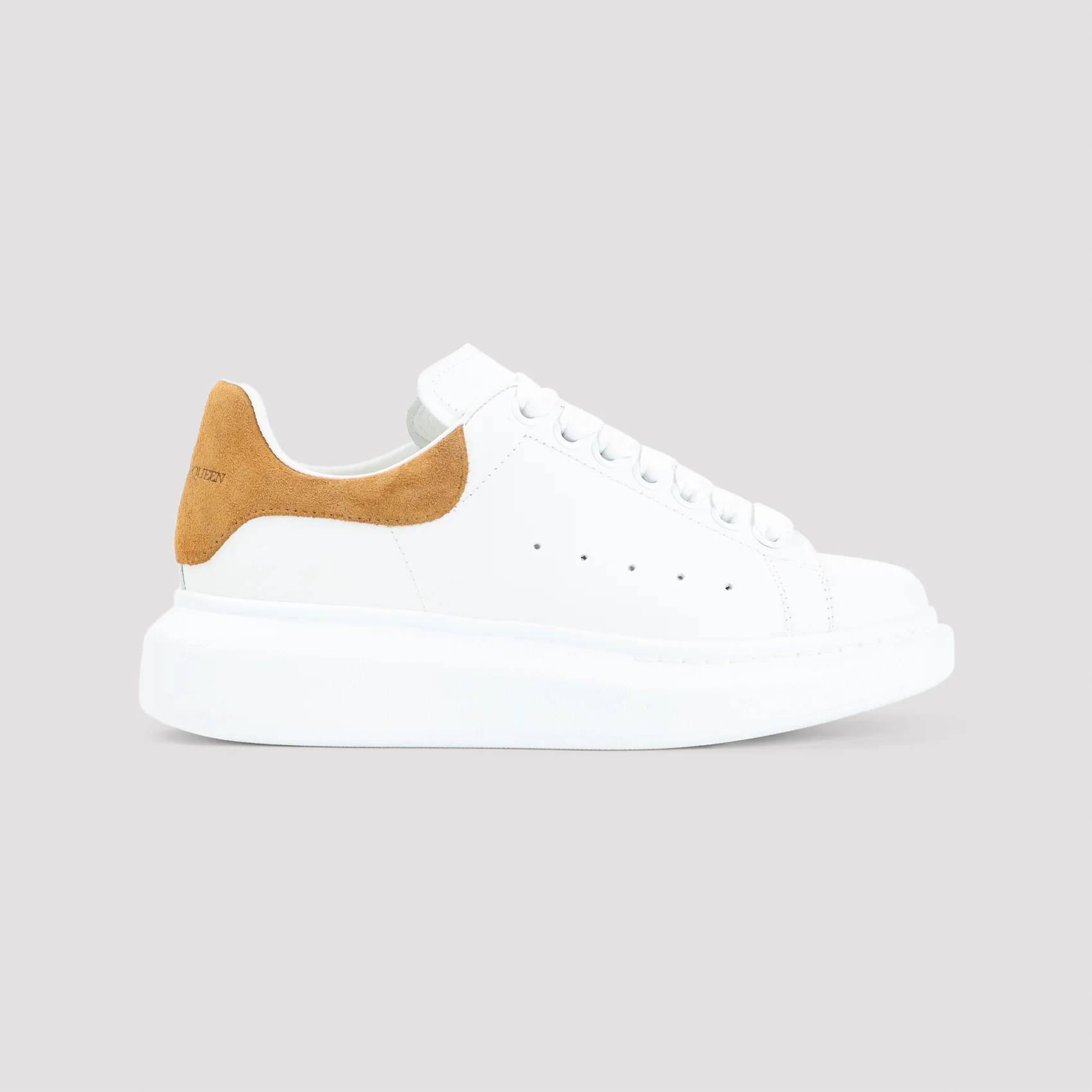Alexander Mcqueen Oversize Sneakers in Leather with Suede Heel - Image 3