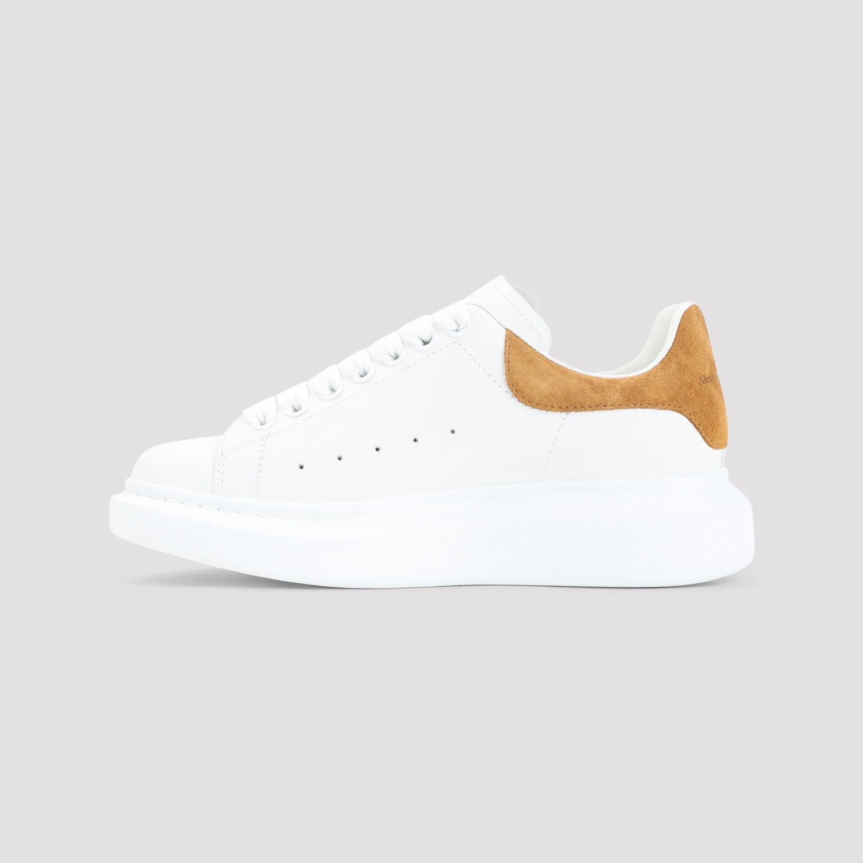 Alexander Mcqueen Oversize Sneakers in Leather with Suede Heel - Image 4