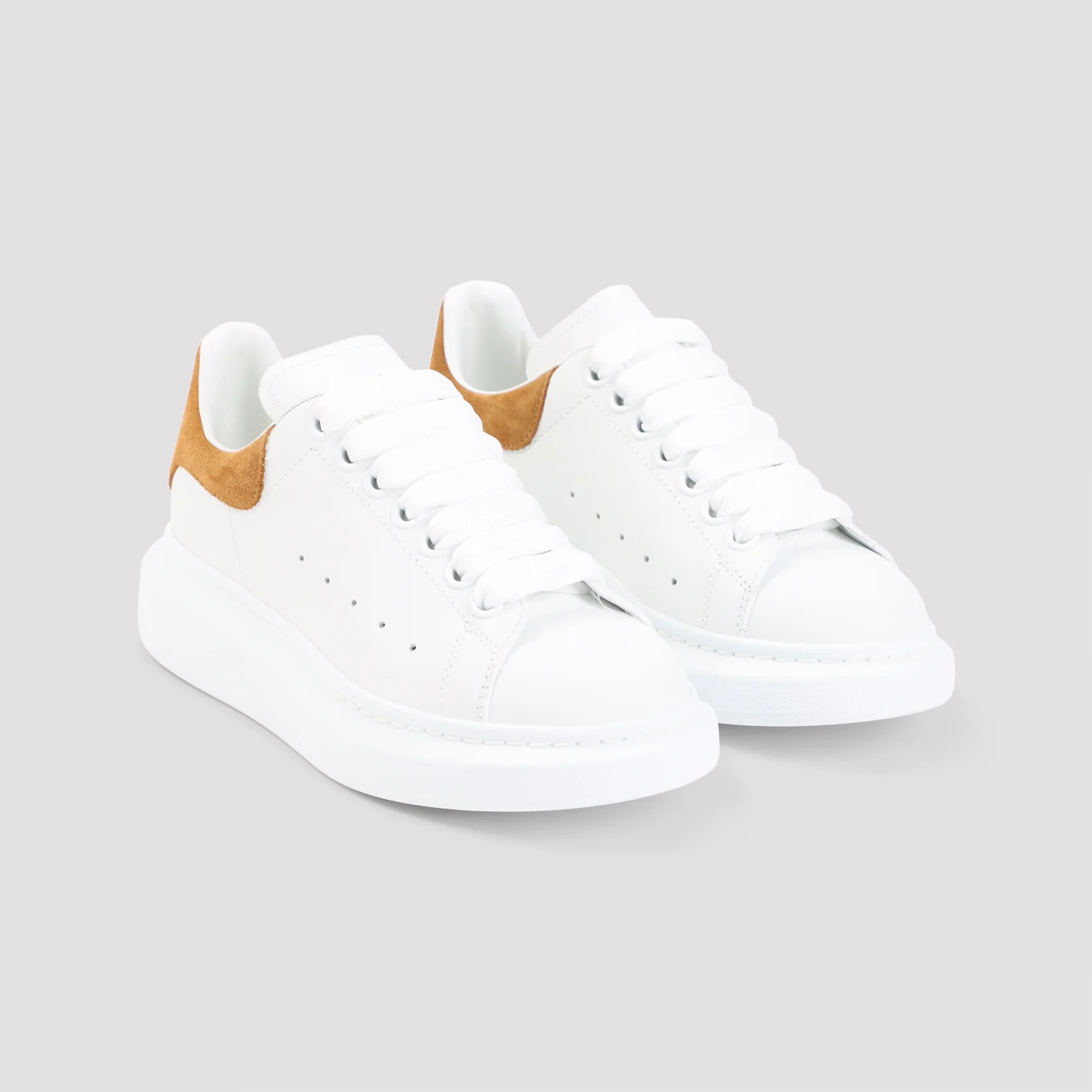 Alexander Mcqueen Oversize Sneakers in Leather with Suede Heel - Image 5
