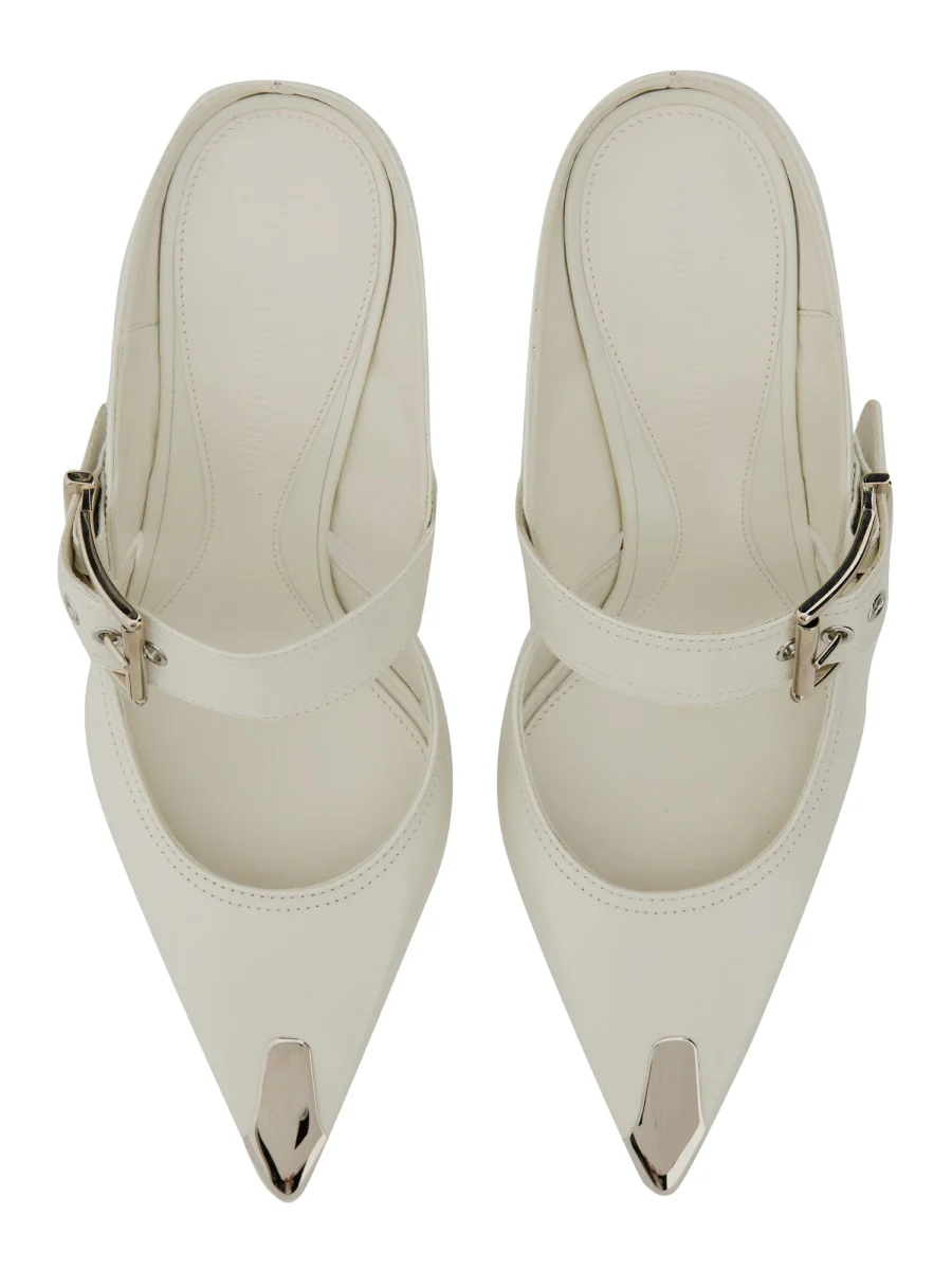 ALEXANDER McQUEEN Pointed-toe Buckled Mules - Image 4