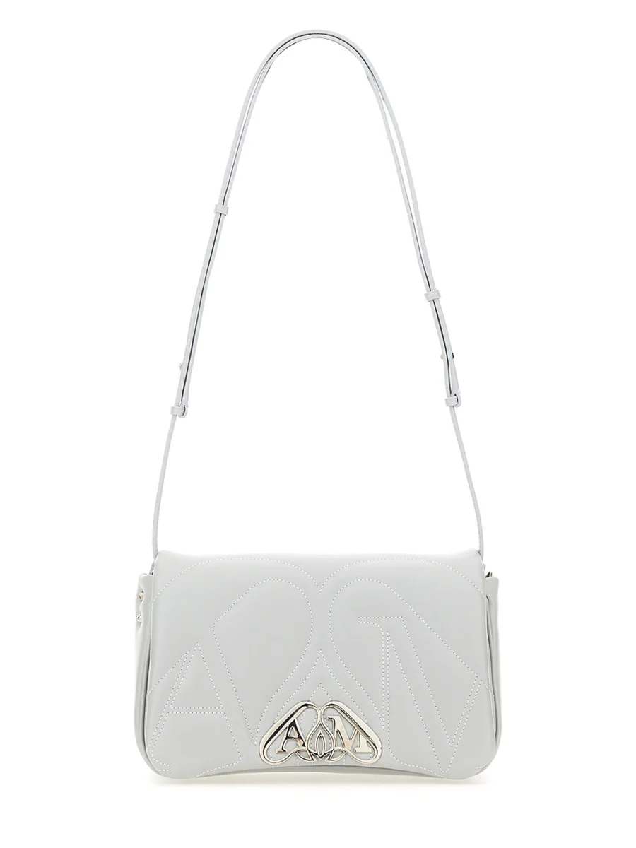 ALEXANDER McQUEEN Seal Bag in Leather with Quilted Monogram - Image 3