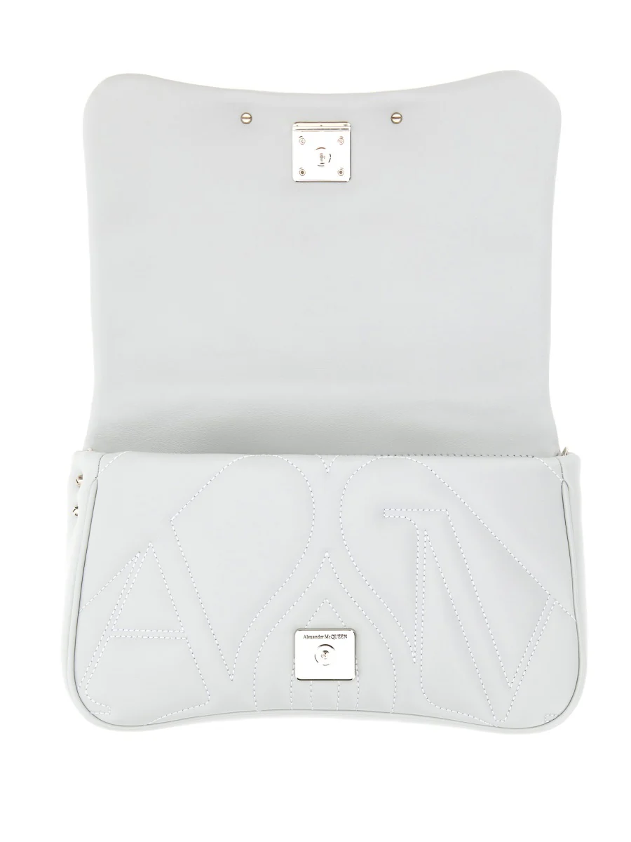 ALEXANDER McQUEEN Seal Bag in Leather with Quilted Monogram - Image 4