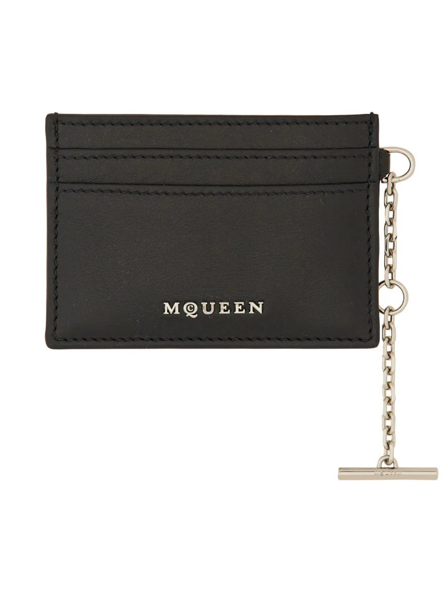 ALEXANDER McQUEEN Silver Sling Card Holder - Image 4