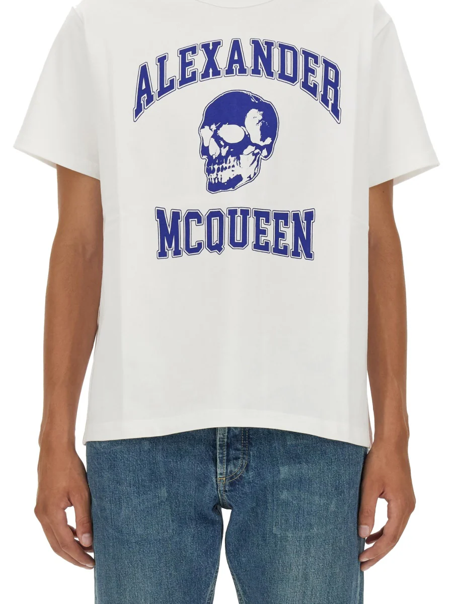 Alexander Mcqueen Skull Logo T-Shirt - Regular Fit - Image 4
