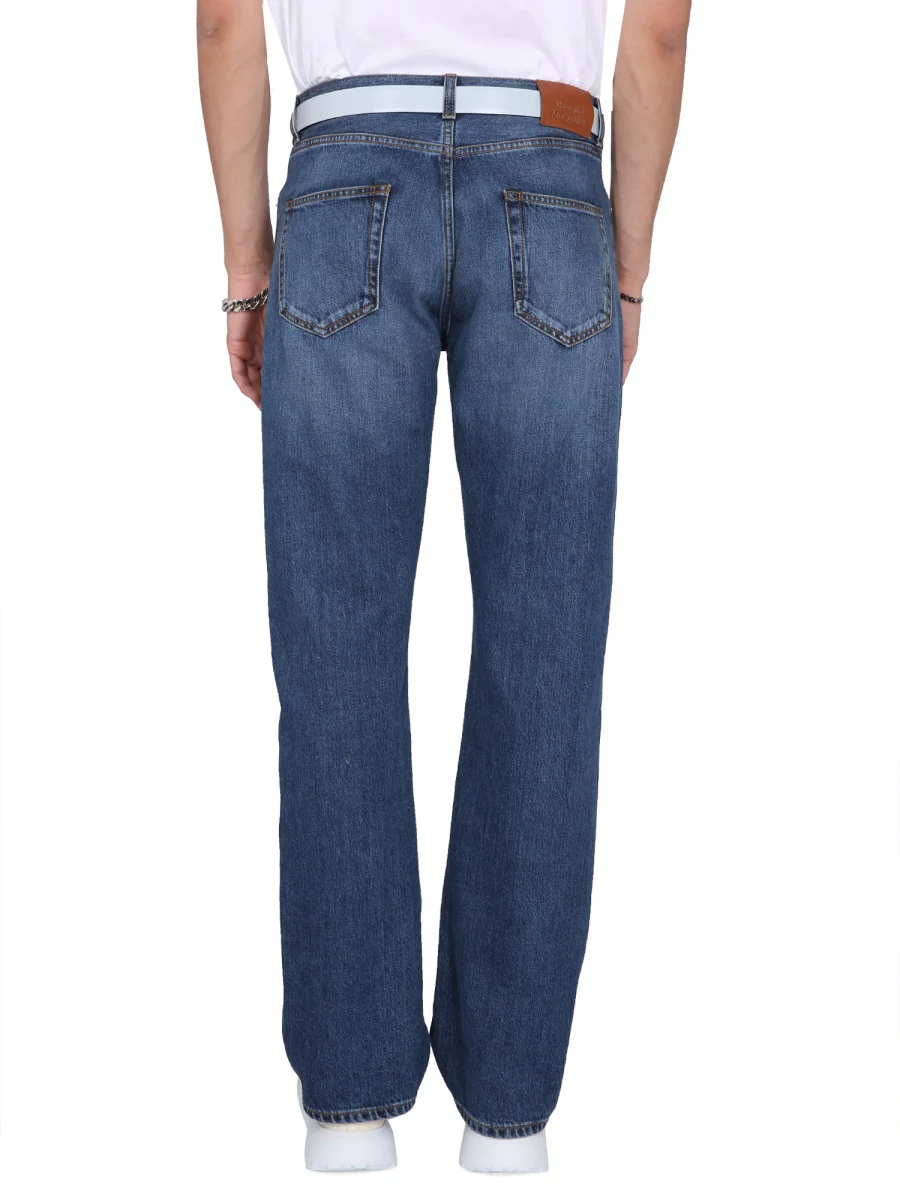 ALEXANDER McQUEEN Turn-up Cuff Straight-leg Jeans - Image 4