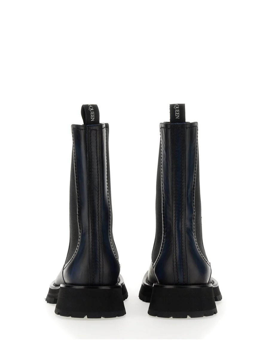 ALEXANDER McQUEEN Two-tone Leather Ankle Boots - Image 3
