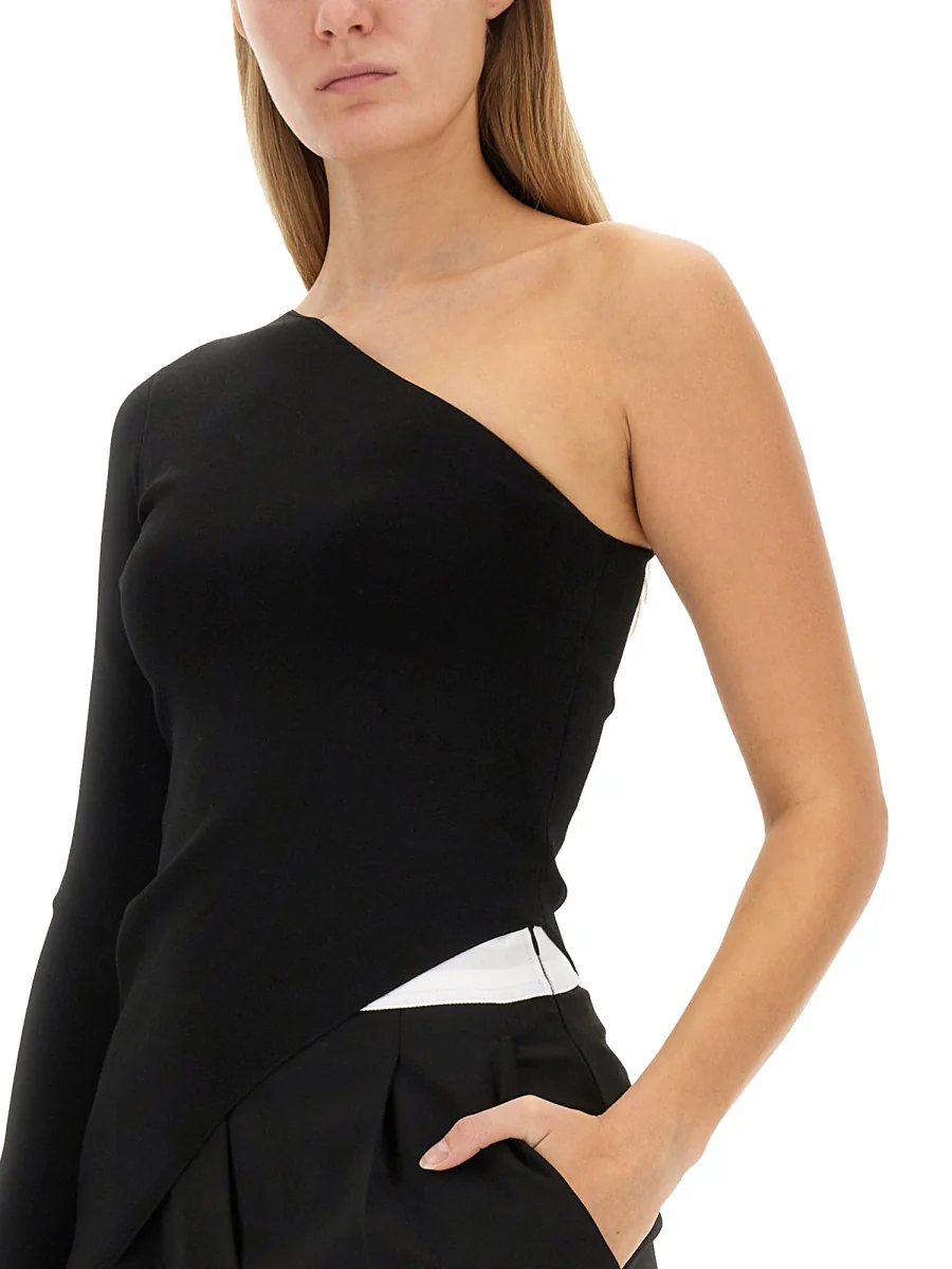 ALEXANDER WANG ASYMMETRICAL VISCOSE KNIT TOP - Image 4
