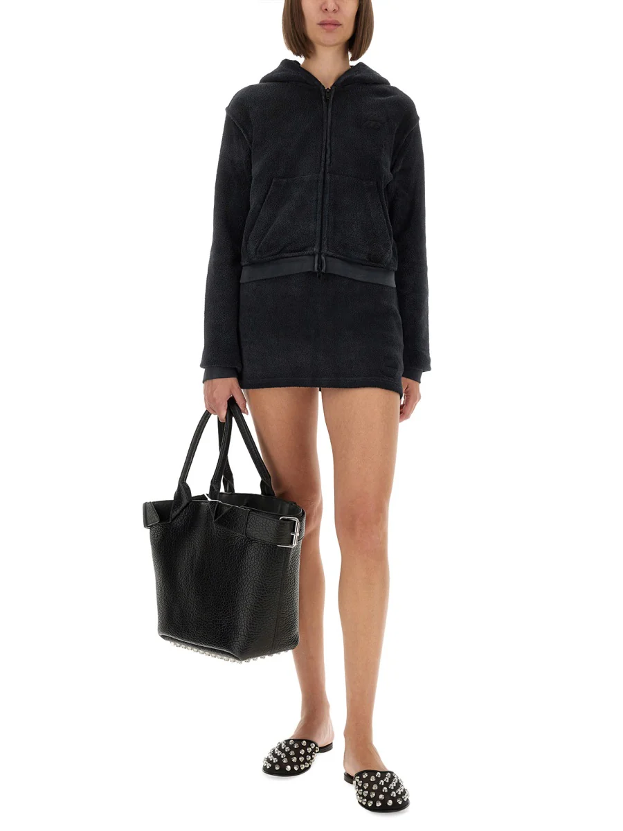 Alexander Wang Logo-embroidered Zip-front Hoodie - Image 6