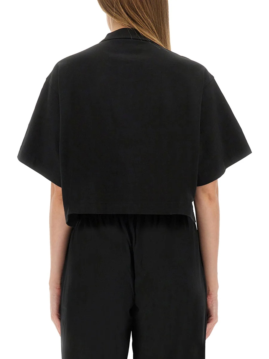 ALEXANDER WANG Short-Sleeved Cropped Polo Shirt - Image 3