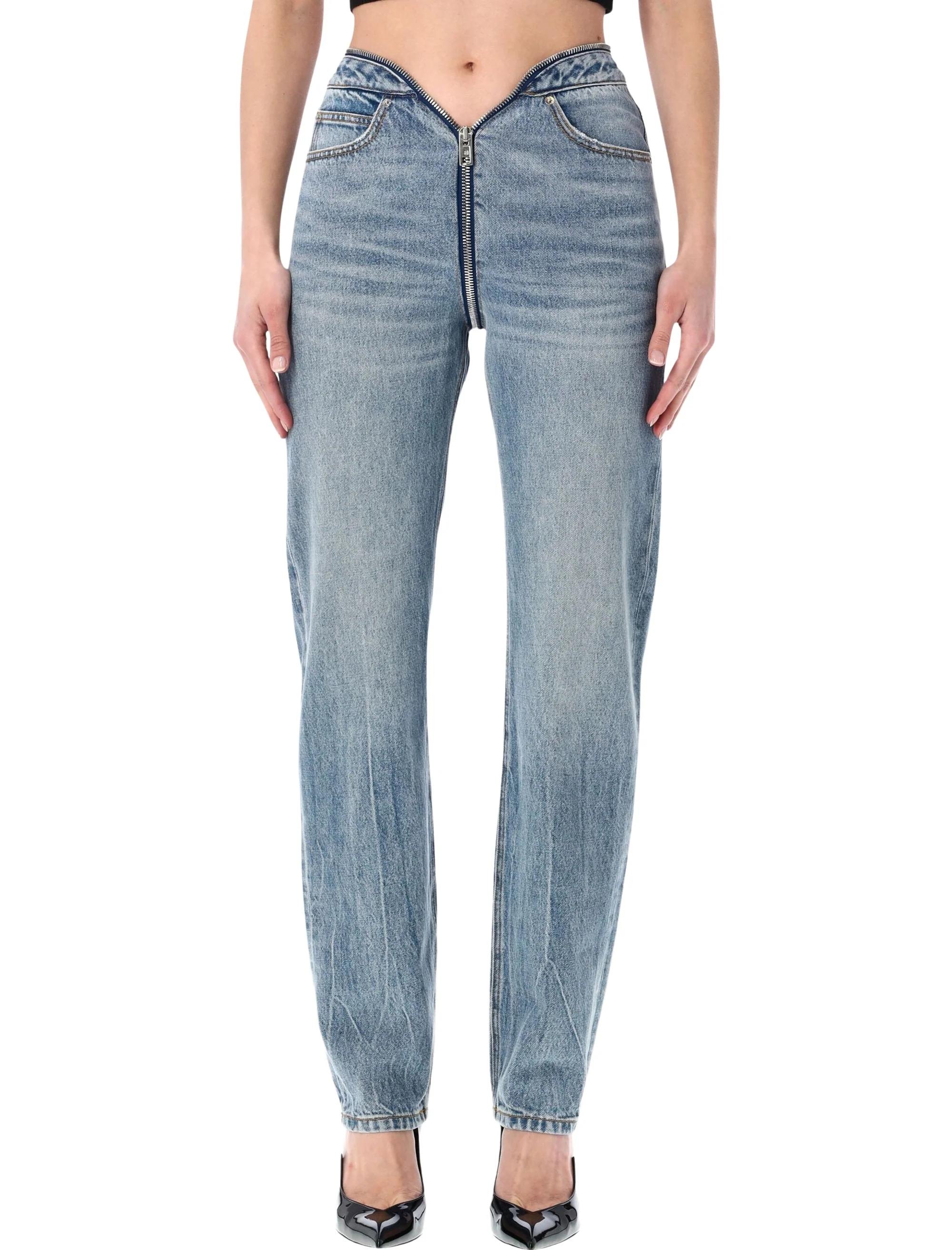 Alexander Wang V-Waist Straight-Leg Jeans - Size 26