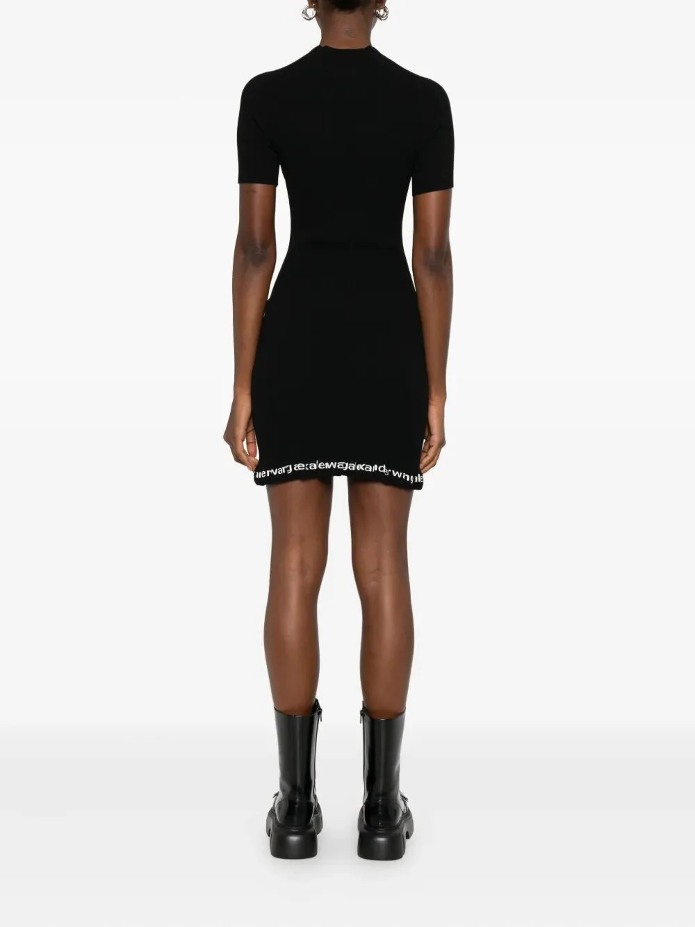Alexanderwang.t ALEXANDER WANG Ribbed Short-Sleeve Dress - Image 3
