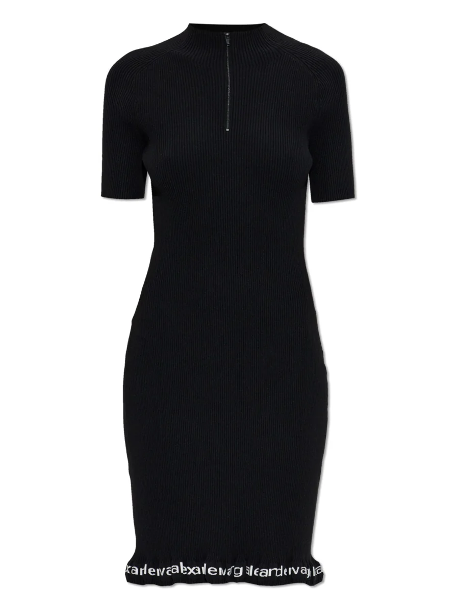 Alexanderwang.t ALEXANDER WANG Ribbed Short-Sleeve Dress - Image 6