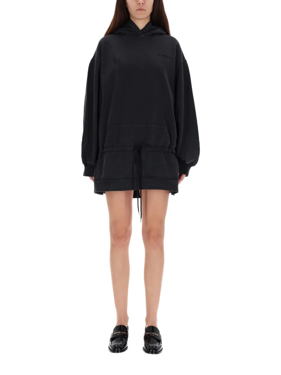 ALEXANDERWANG.T Dropped Waist Hoodie Dress - Image 3