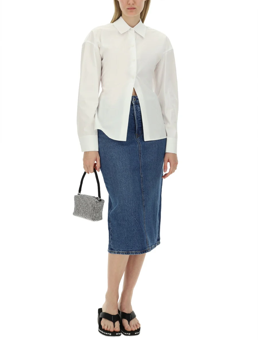 ALEXANDERWANG.T Low-rise Denim Midi Skirt - Image 2