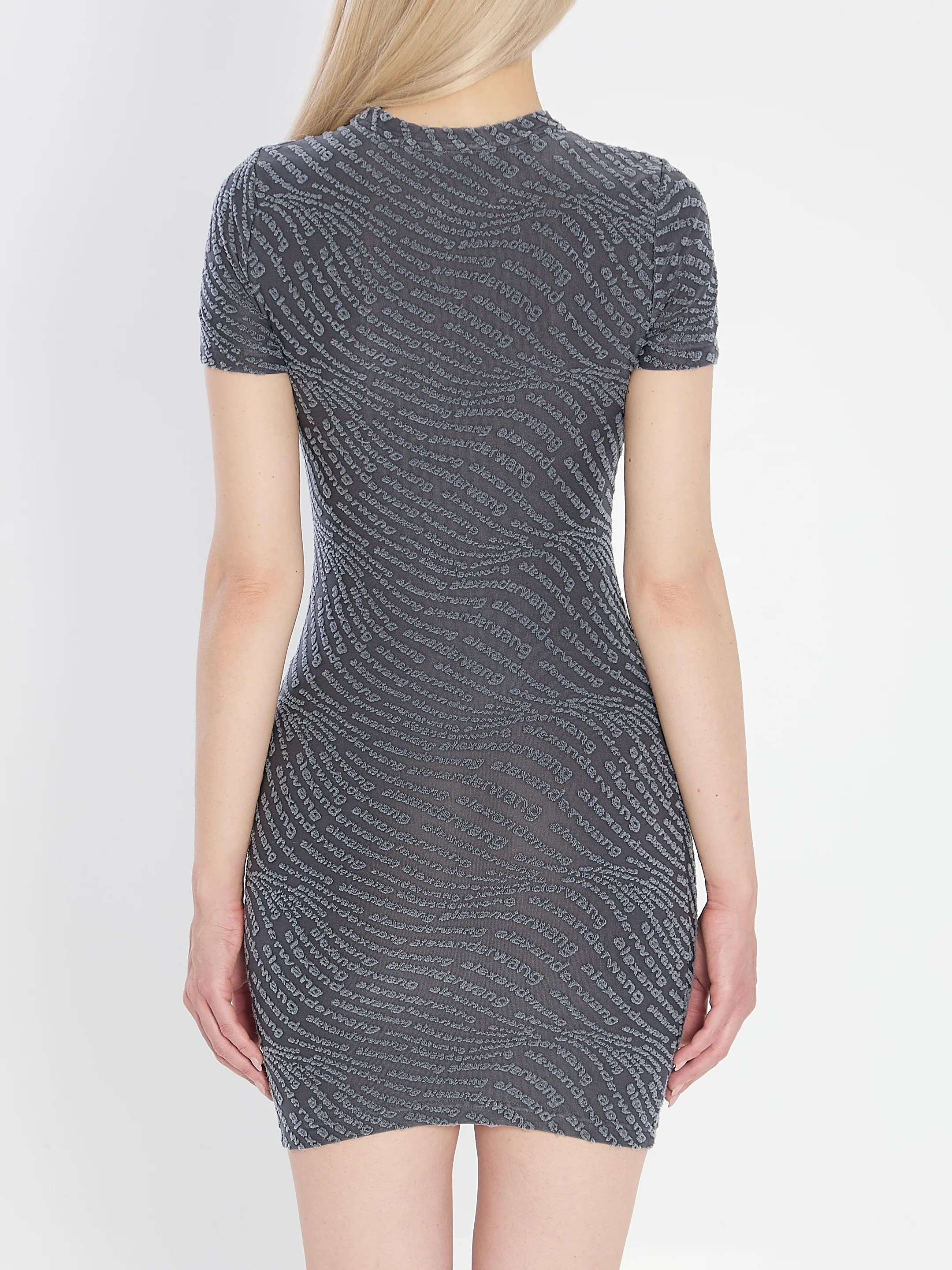 Alexanderwang.t T BY ALEXANDER WANG Short-sleeve Logo-embossed Dress - Image 4