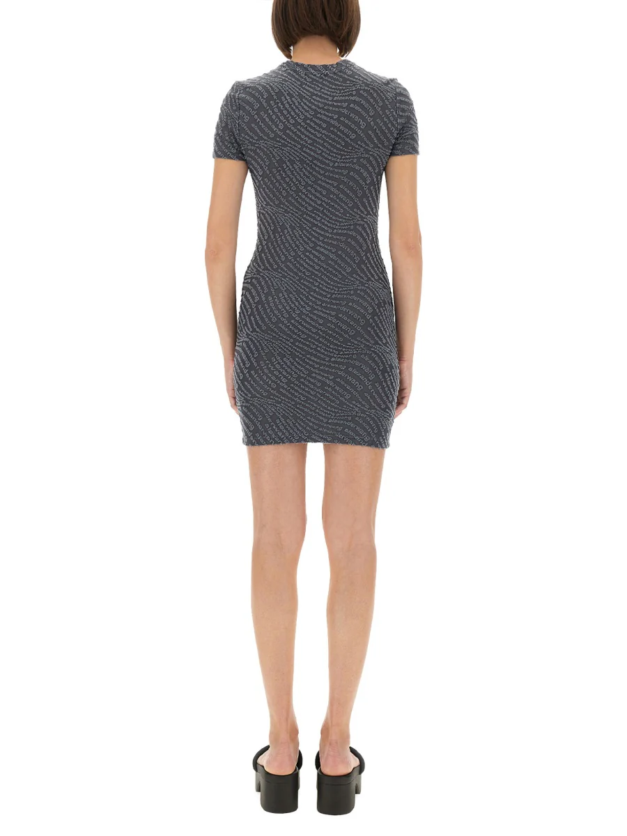 Alexanderwang.t T BY ALEXANDER WANG Short-sleeve Logo-embossed Dress - Image 7