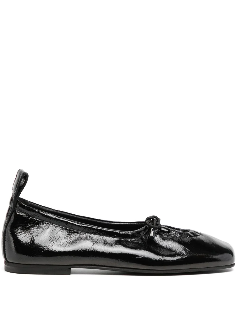Alohas Mini Bow Detail Flat Shoes with Pull-Tab