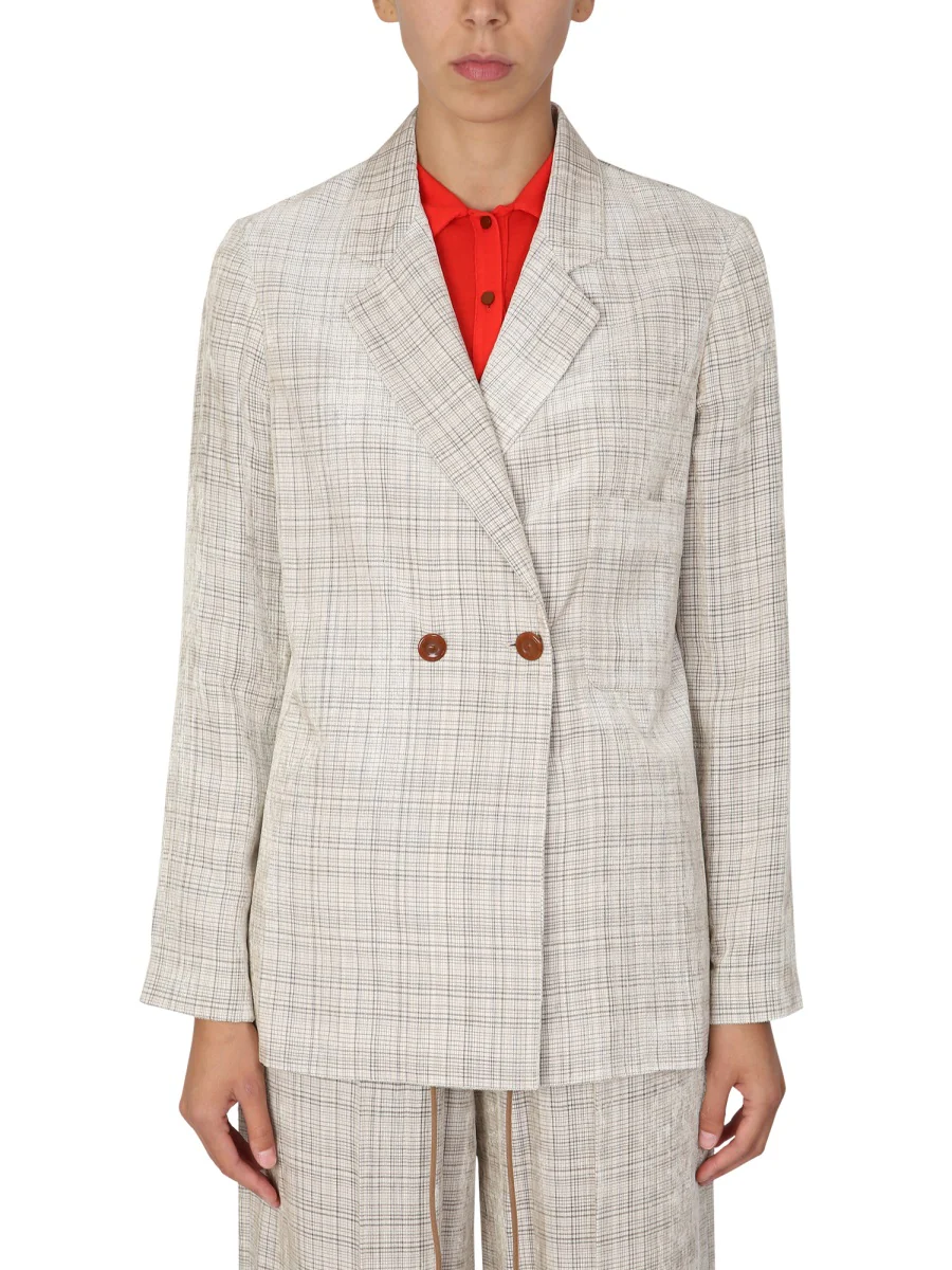 ALYSI Checked Double-breasted Jacket