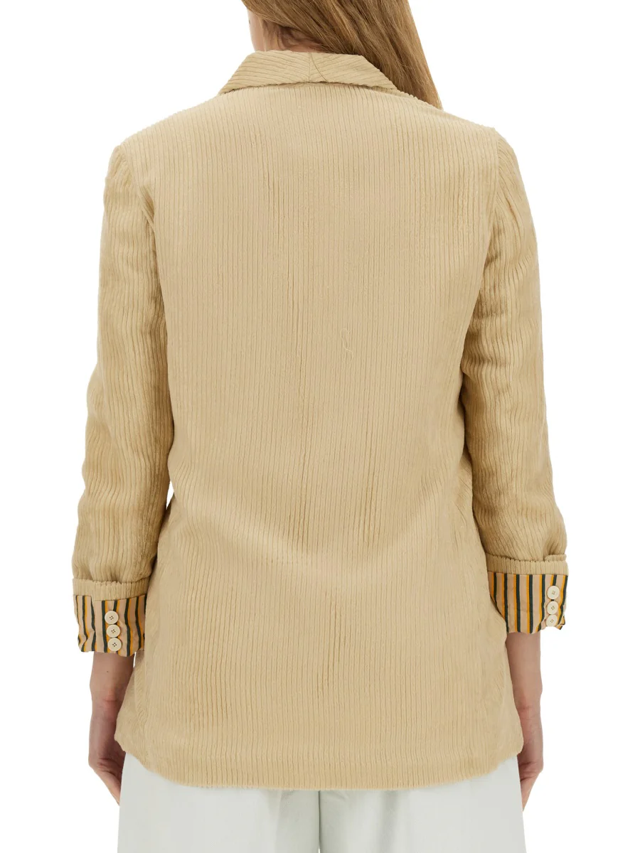 ALYSI Double-breasted Ribbed Blazer - Image 3
