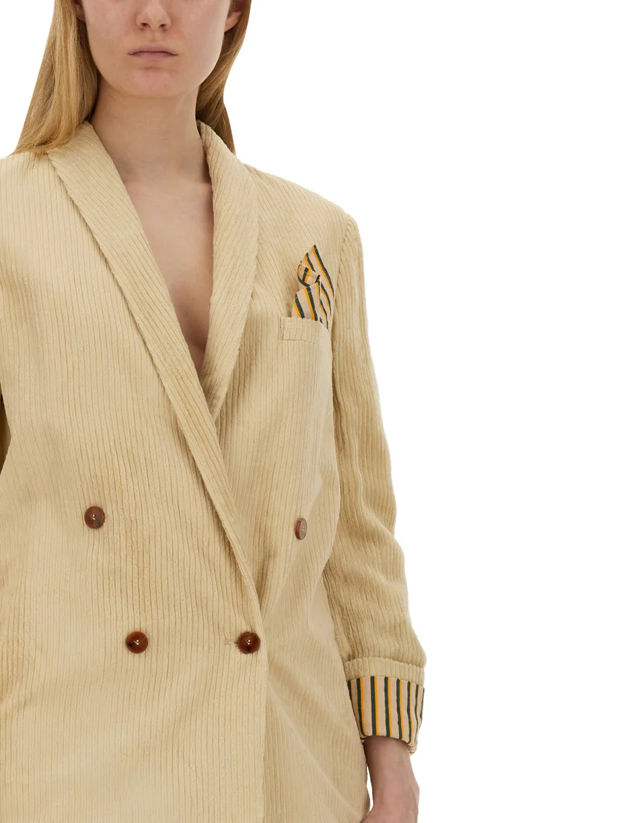 ALYSI Double-breasted Ribbed Blazer - Image 4