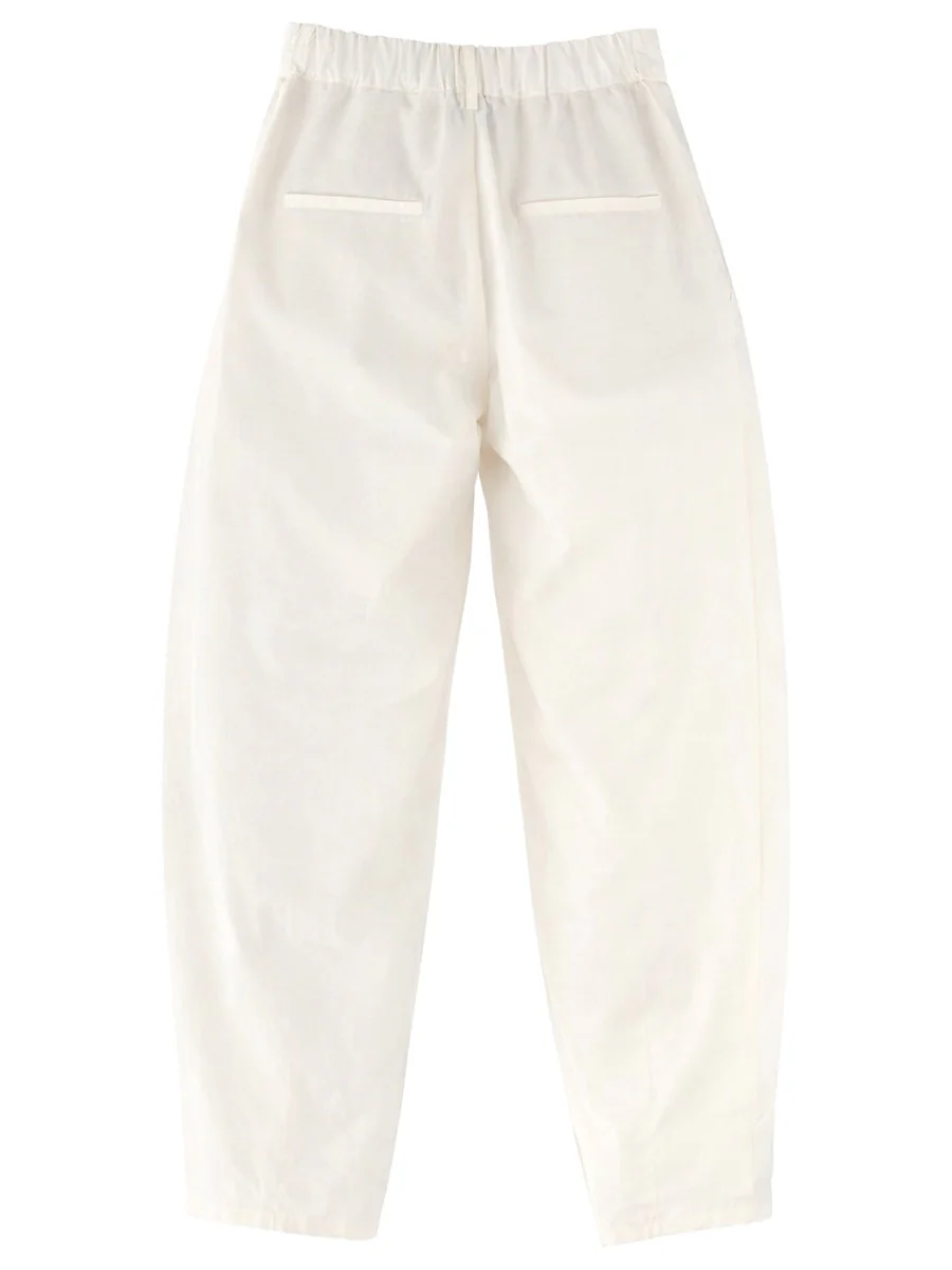 Alysi Elegant Silk Blend Trousers for Women - Image 2