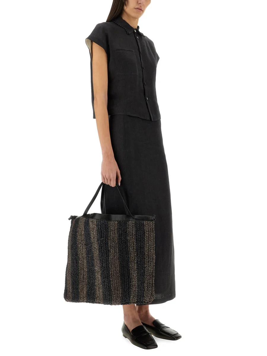 ALYSI Linen Skirt with Slit - Image 6
