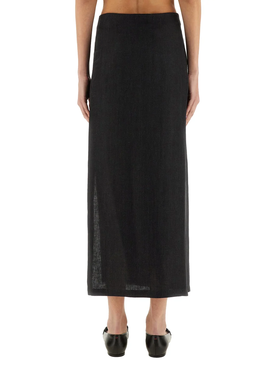 ALYSI Linen Skirt with Slit - Image 7