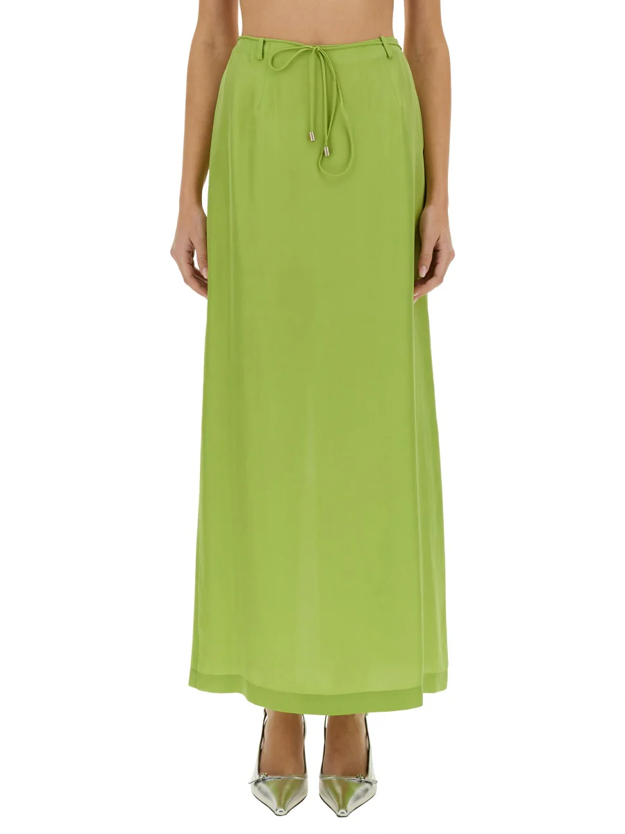 ALYSI Long Silk Skirt