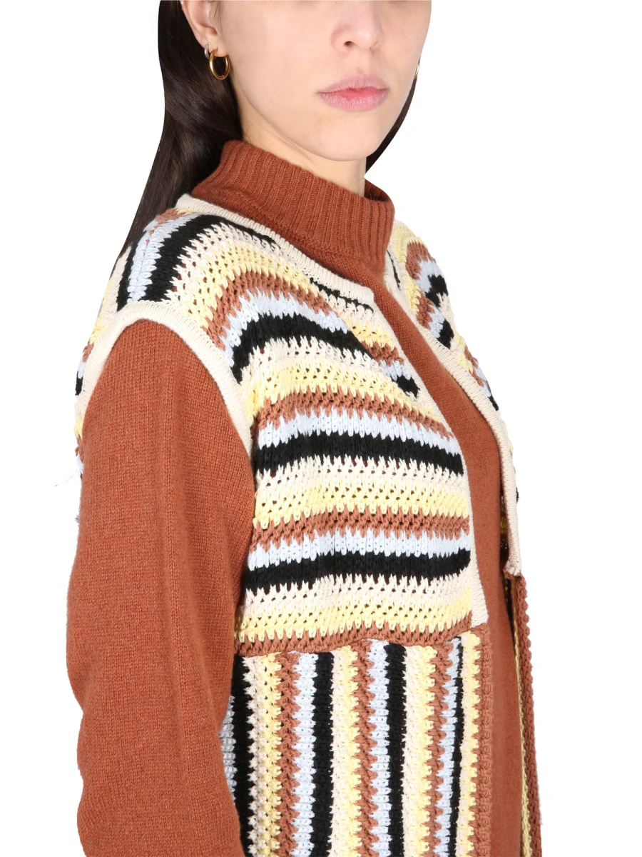 ALYSI Long Vest with Striped Pattern - Image 4