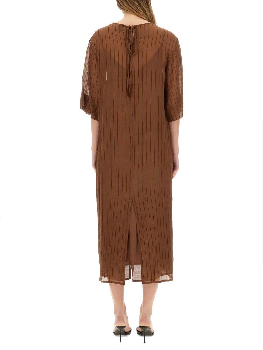 ALYSI Oversized Silk Midi Dress - Image 3