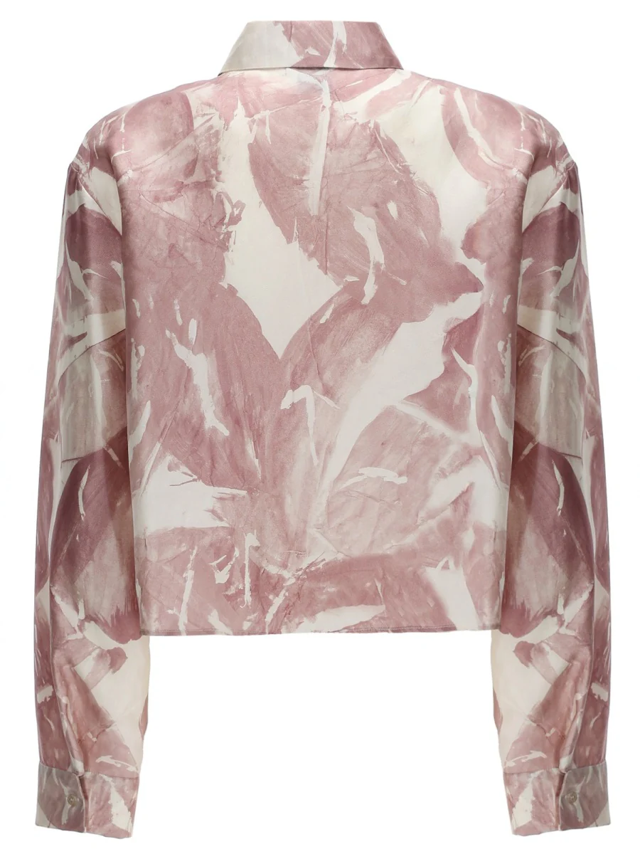 ALYSI Point-collar Print Shirt - Image 2