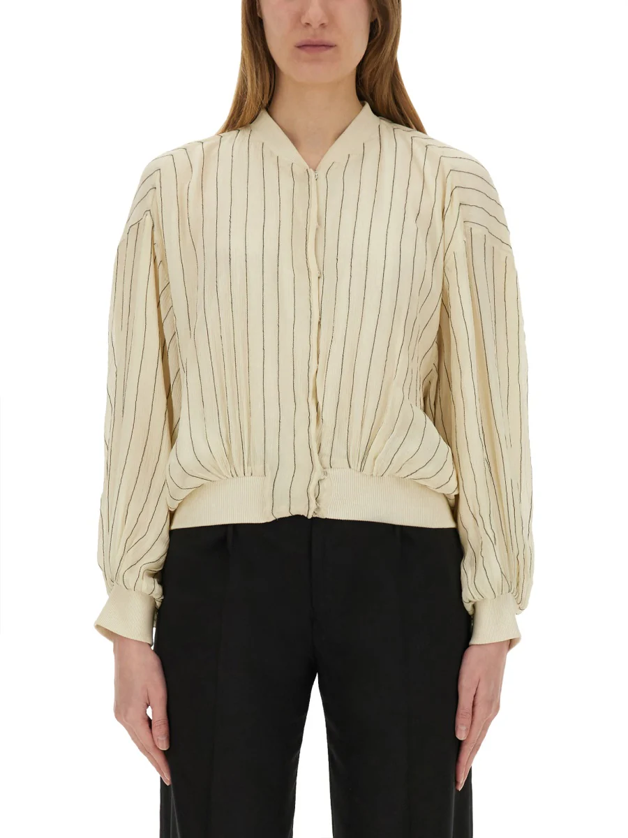 ALYSI Silk Bomber Jacket - Image 5