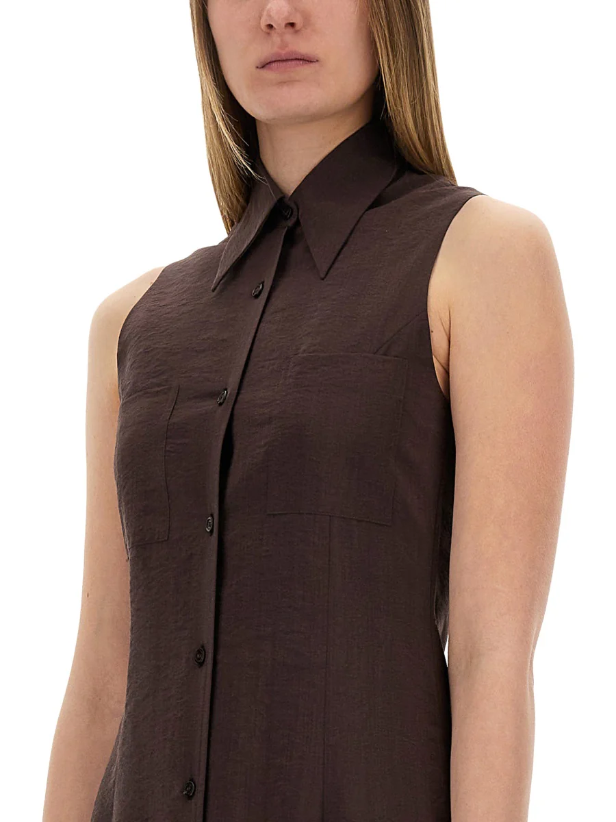 ALYSI Silk Canvas Chemisier Dress - Image 4