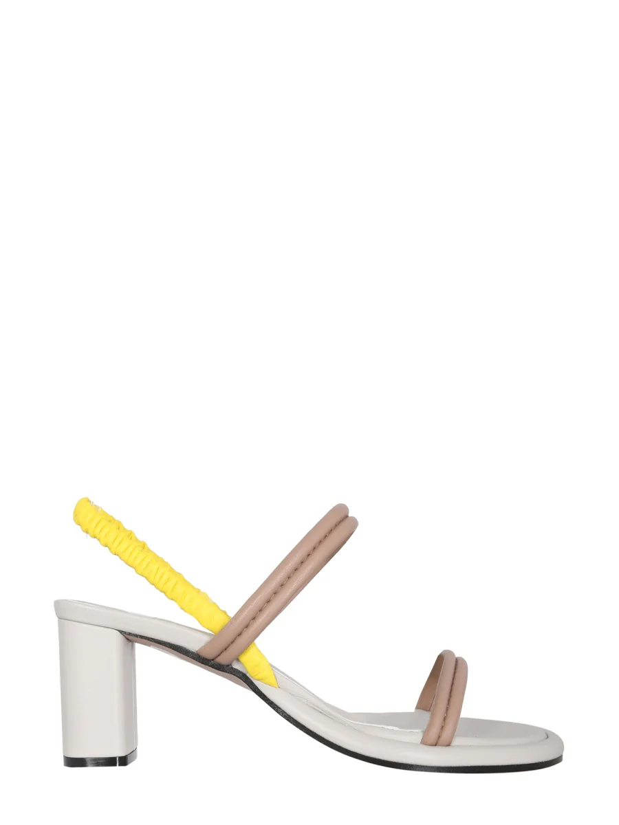 Alysi Stylish Leather Sandals with 6 cm Heel