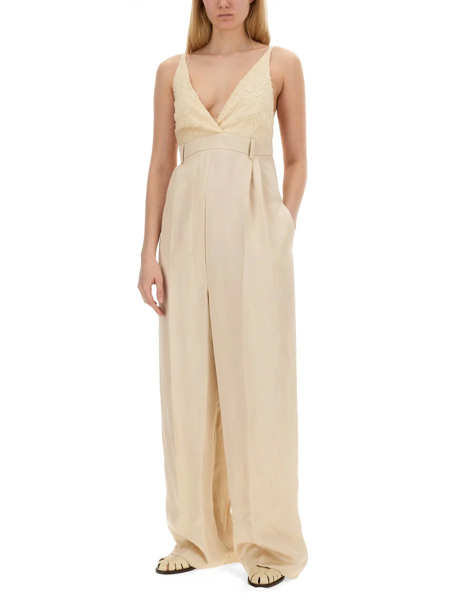 ALYSI V-neck Wide-leg Jumpsuit - Image 2