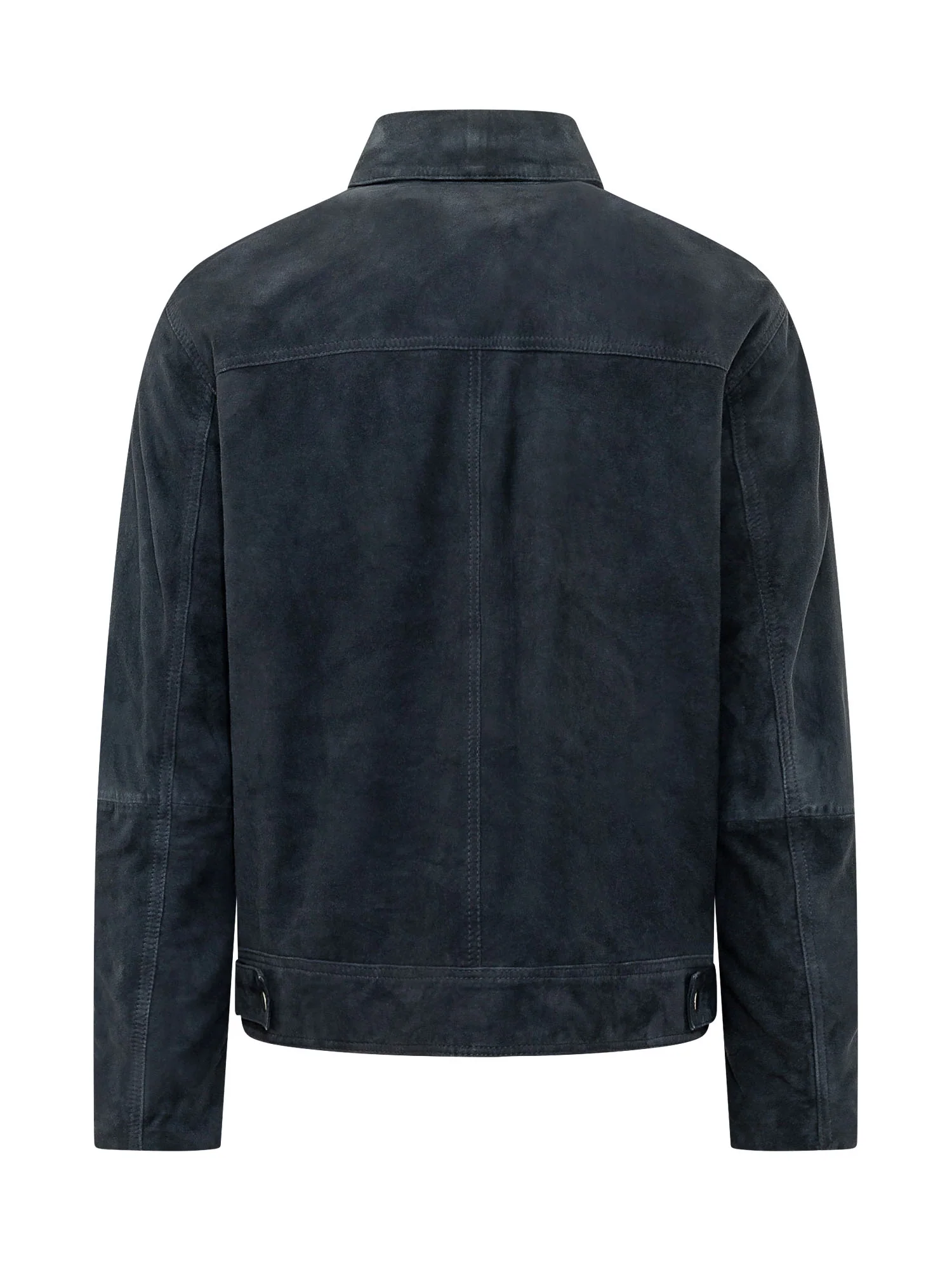 Amaranto Chic Mini Jacket with Zip and Applied Pockets - Image 2