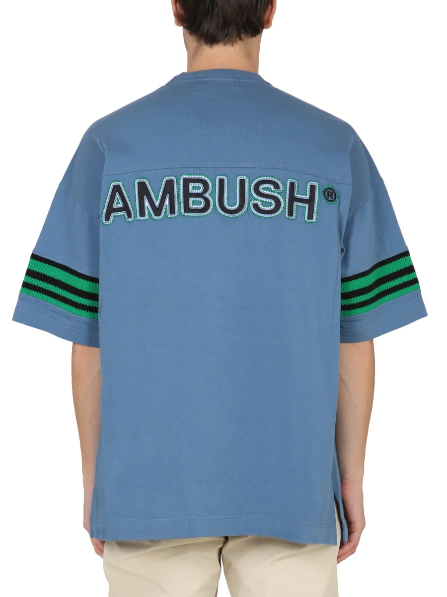 AMBUSH Logo-patch Stripe Detail T-shirt - Image 3