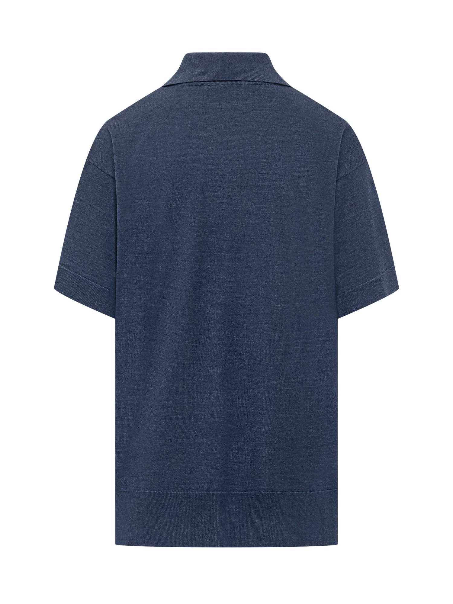 Ami Alexandre Mattiussi Cut Sleeve Polo with Button Detail - Image 2