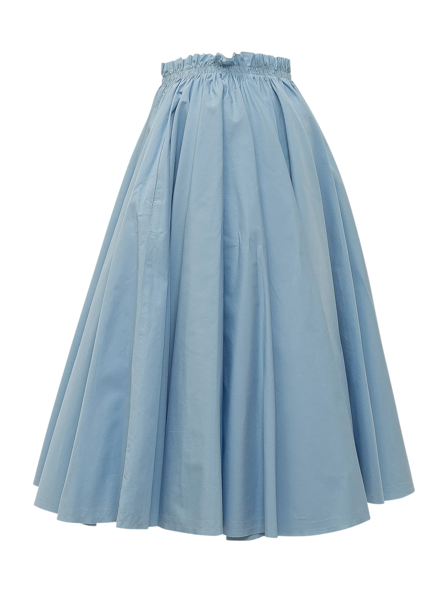 Ami Alexandre Mattiussi Midi Skirt with Ruffled Detail - Image 3