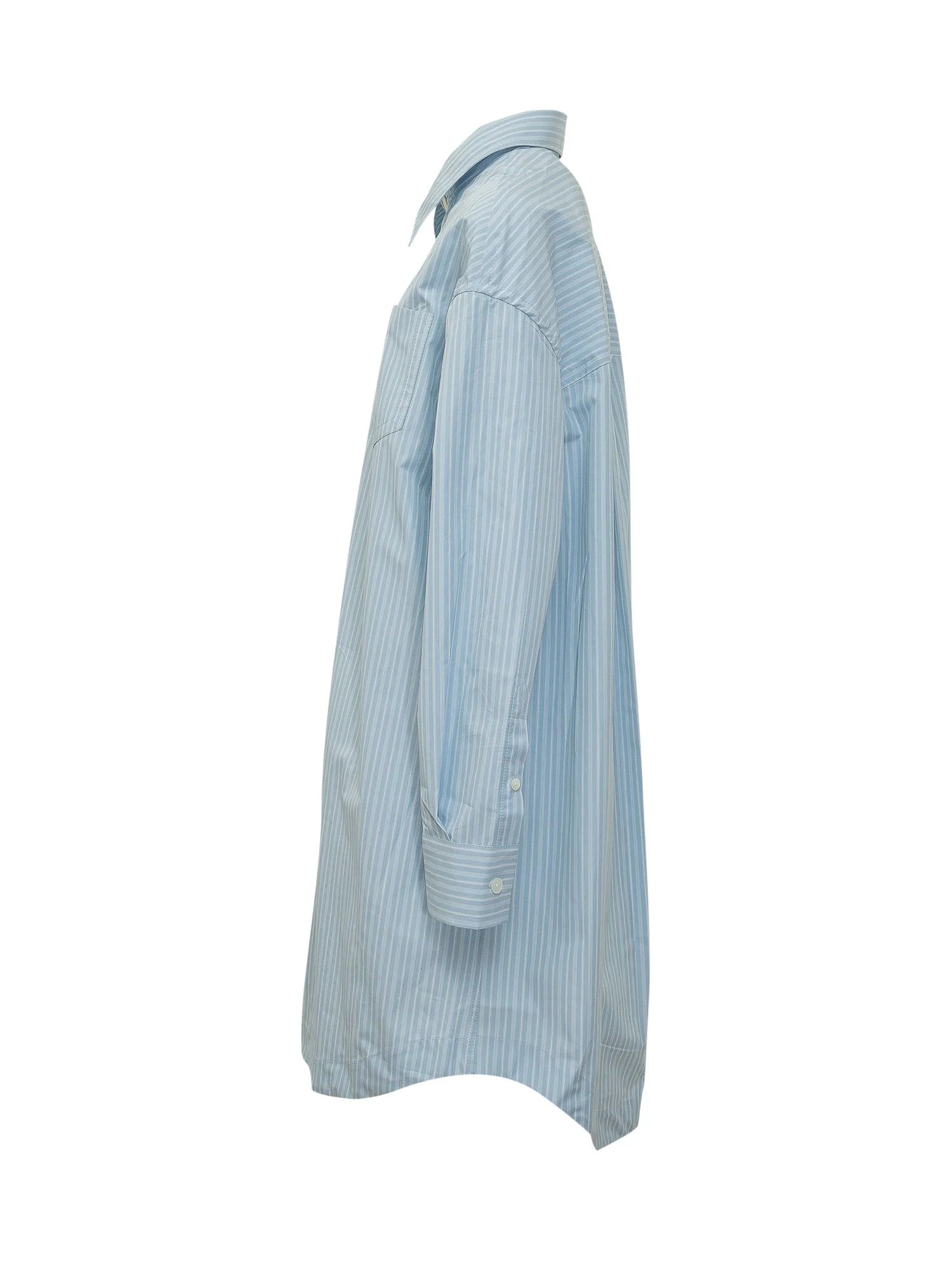 Ami Alexandre Mattiussi Striped Long-Sleeve Suit Shirt - Image 3