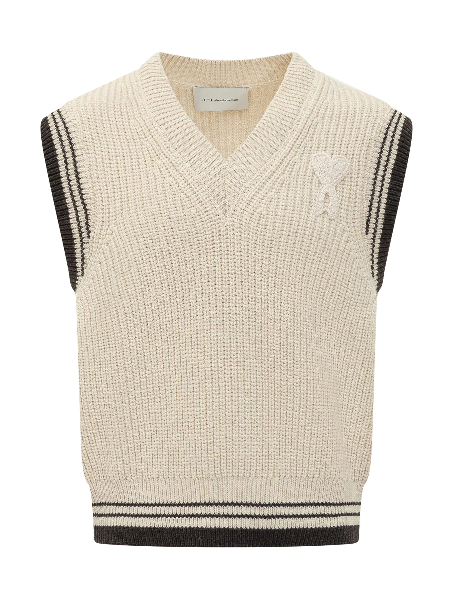 Ami Alexandre Mattiussi Stylish Knit Gilet with V-Neck Design
