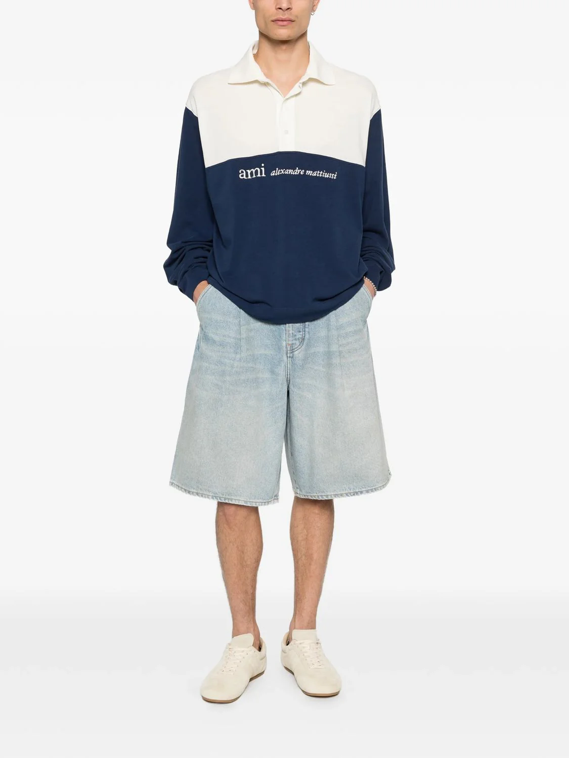 Ami Paris Boxand Fit Mini Polo Shirt for Men - Image 3