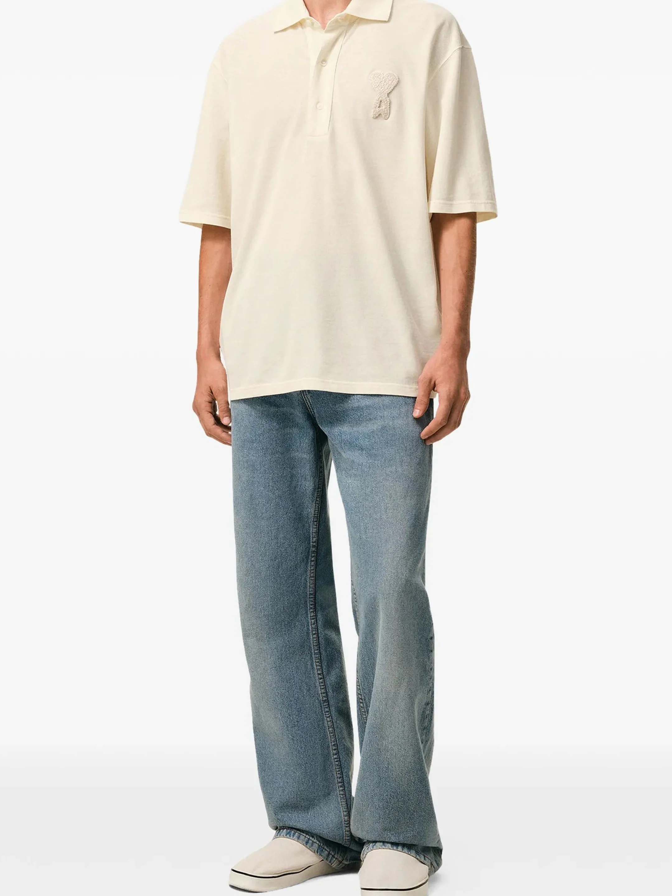 Ami Paris Boxand Fit Polo for Men - Stylish Comfort