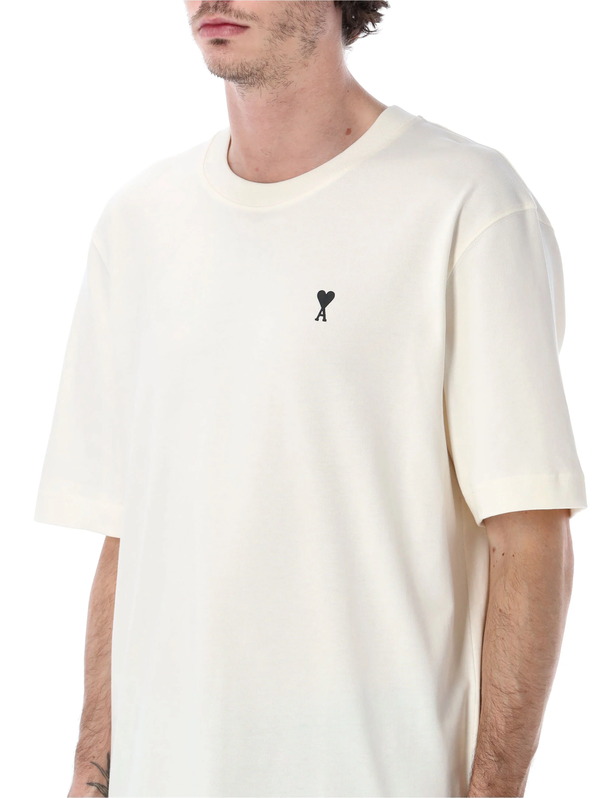 Ami Paris Boxy Fit Ami de Coeur Place des Victoires Print Cotton Jersey T-Shirt - Image 3