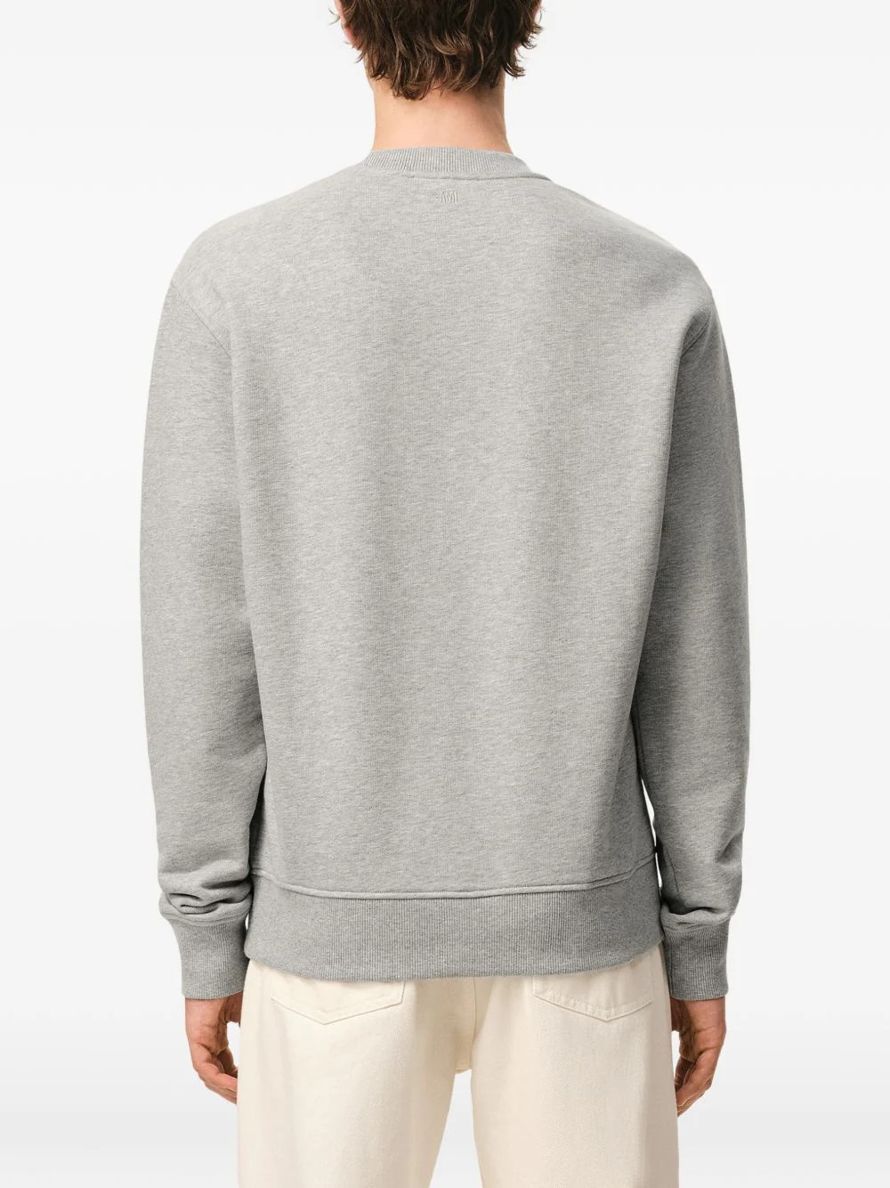 Ami Paris Classic Fit Sweatshirt with Crochet Appliqué - Image 4